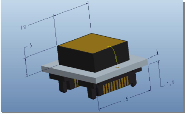Standard 8×8 pixel CZT detector assembly 